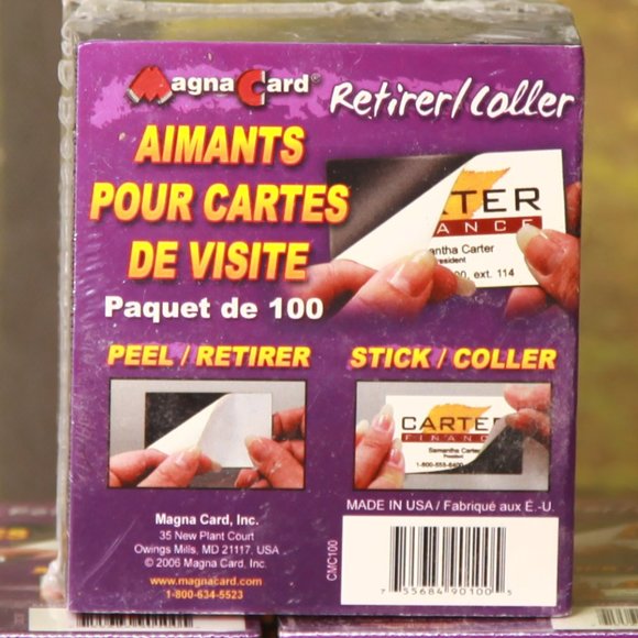 Magna Card Business Card Magnets - Great for Crafts or Business - 100 Per Pack! - Picture 1 of 2